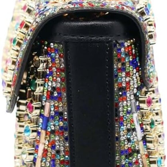 Women Rhinestone Evening Bag Crystal Shoulder Clutch for Cocktail Party Wedding - Picture 2 of 5